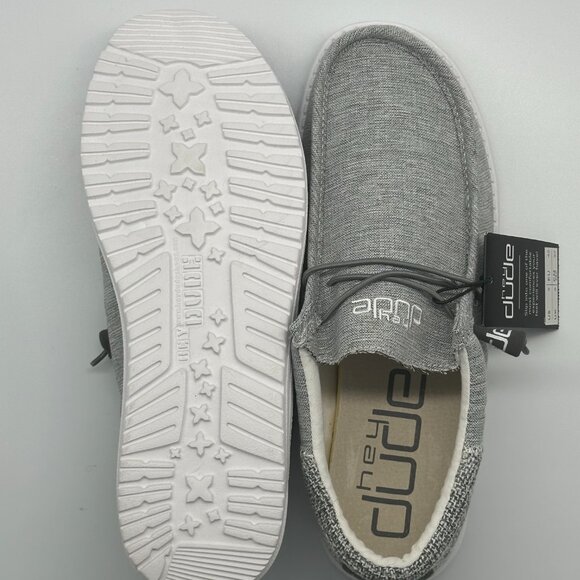 HEY DUDE WALLY FUNK MAGENETITE SIZE 9 US MEN'S LACE UP LOATERS COMFORTABLE - Picture 10 of 17